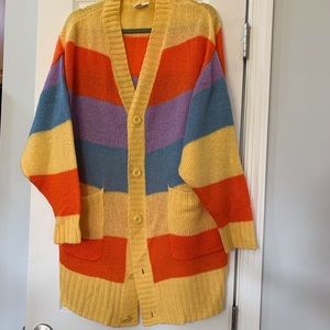 Colorful Lularoe Knit Lucille Cardigan Size L